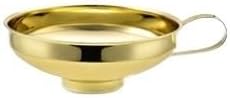 HUFFA Thick Stainless Steel Wide-Mouth Jam Salad Dressing Funnel Large Multifunctional Wine Leak Oil Leak Kitchen Accessories Gadgets (Color : Gold-S)