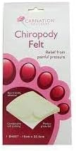 Carnation Chiropody Felt Large x 6 Packs