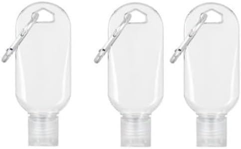 3Pcs Portable Hot Sauce Keychain Bottles - Mini Ketchup Containers for On-The-Go - Refillable Travel Size Hot Sauce Keychain, Gravies and Marinades,Hot Sauce,Pantry Staples, 2oz/50ml