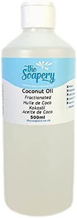 Fractionated Coconut Oil 500ml - 100% Pure and Natural Carrier Oil for Skin and Hair Treatments