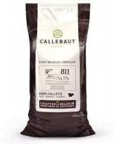 Callebaut 811NV-554 10kg Dark 54.5 % Easimelt GGC Chocolate callets