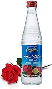 CORTAS Rose Water – 100% Pure & Natural Floral Essence for Culinary and Beauty Use (500ml, Rose Water)