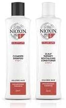 Nioxin Cleanser Shampoo & Scalp Therapy System For Colored Hair Progressed Thinning - Twin Pack 300ml/ 10.1 Oz