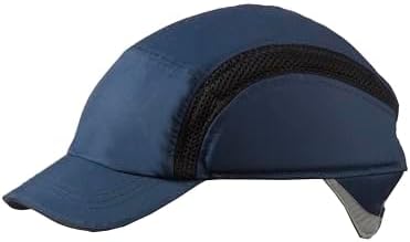 Centurion Safety Products – AirPro Bump Cap with Standard Peak - Baseball Cap-Style Protection for Food Industry or Light Construction – Secure Elastic Strap - Headband Size 54cm to 62cm – Navy Blue