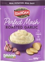 Idahoan Roasted Garlic Mash Potato - Gluten Free Vegetarian Mash Potatoes Cooks in 1 Minute Ready to Eat Food Roasted Garlic Bulk (Pack of 16)