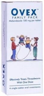 Family Pack - Threadworm Treatment, Effective Deworming for Adults & Children, One Dose, Easy-to-Swallow
