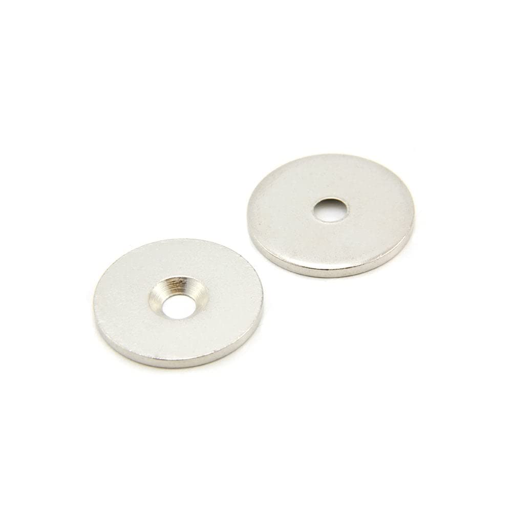 Countersunk Steel Disc for Using Magnets, Hang Artwork or Noticeboards - 25mm dia x 2mm thick x 4mm hole