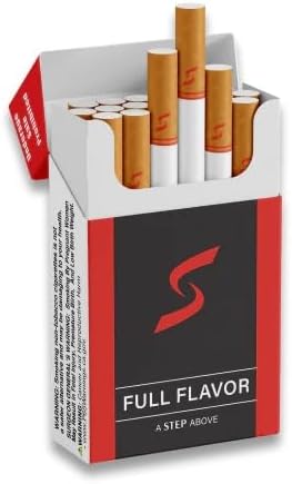 STEP Full Flavor Red Herbal Cigarettes - Tobacco & Nicotine Free - Tastes like a real Cigarette (1 Box = 20ct)