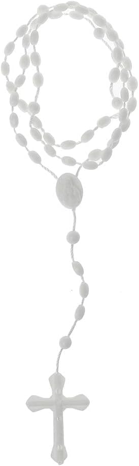 Plastic Rosary Beads Luminous Necklace Catholicism Prayer Religious Jewelry, Cross Necklace for Women, Cross Necklace for Men, Women's Chain Necklaces, Men's Necklaces