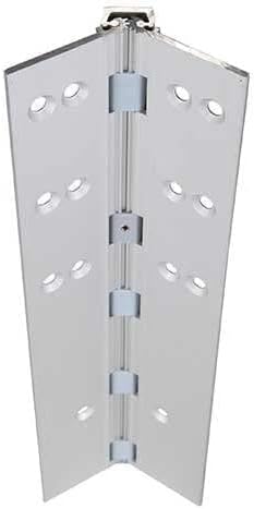 Anodize Aluminum Continuous Hinge - Heavy Duty - Full Mortise - Great for Door Improvement - Piano Hinge - Residential/Commercial. (Silver, 83 inch)