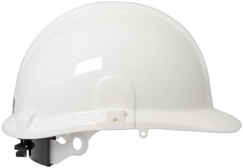 Centurion Safety Products – General Purpose Safety Helmet – Classic Hard Hat with Full Peak Built in UK – Wheel Ratchet Fastening Secures Hat on Your Head - Wear All Day – Non-Vented - White