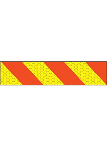 Caledonia Signs 56342 Ece70 Vehicle Marking Plate, Right Hand Chevron, 600 mm X140 mm