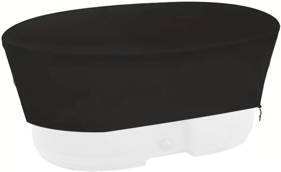 Oval Stock Tank Cover Waterproof 210D Oxford Fabric Ice Bath Pool Cover with Elasticated for Edge for Livestock Water Trough Protection(133 * 81 * 31cm/50)