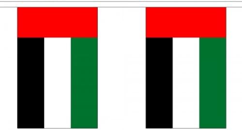 9 Metres 30 (9" x 6") Flag UAE United Arab Emirates 100% Polyester Material Bunting Ideal Party Decoration For Street House Pubs Clubs Schools