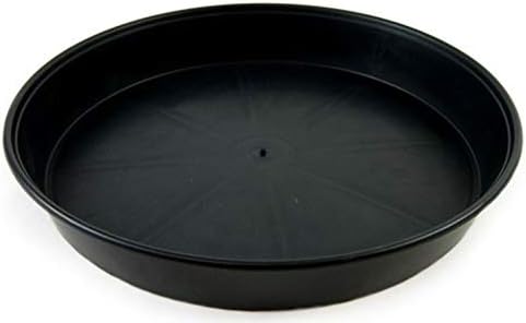 Muddy Hands Heavy Duty Black Round Plastic Plant Pot Saucer Planter Water Drip Tray Base Plate (1, 50cm)