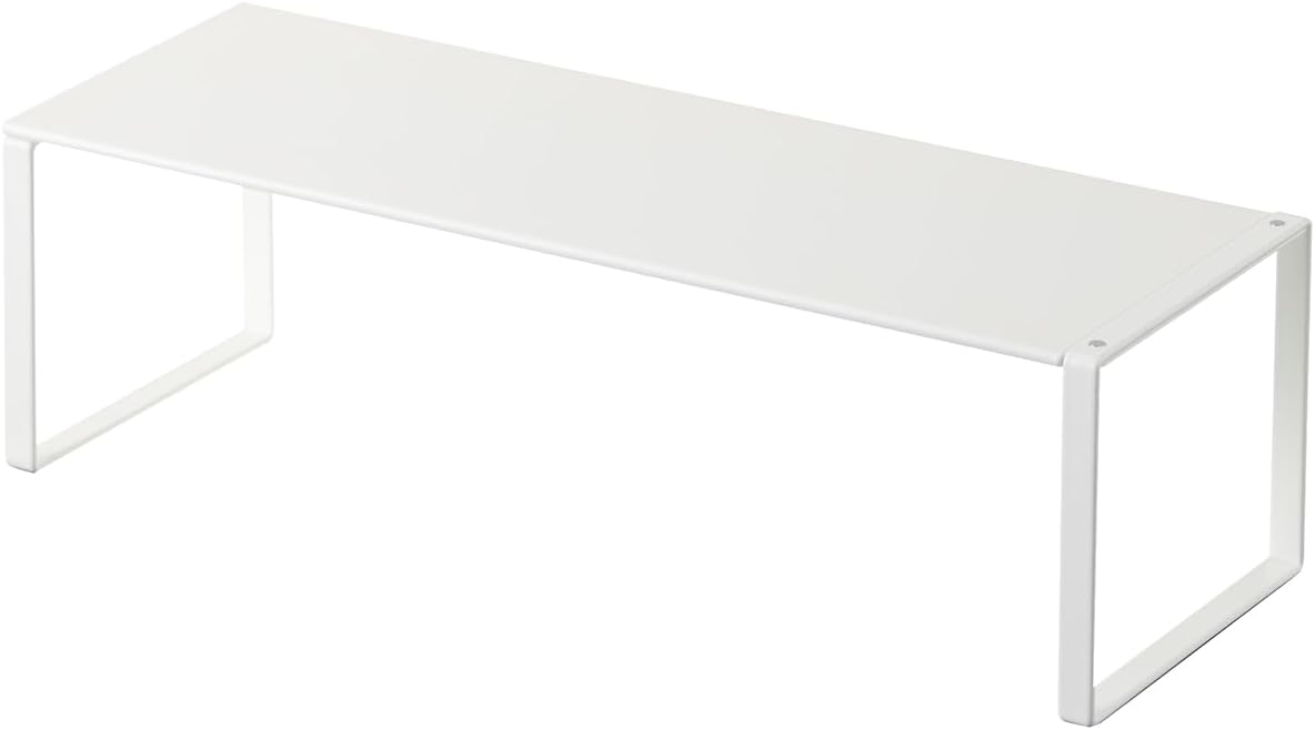 Yamazaki 2572 FRAME Extendable Shoe Rack, white, Steel, Minimalist, 34～60 x 12 x 10 cm