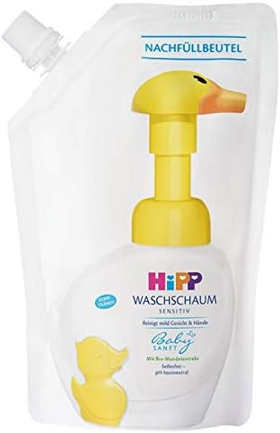 Baby Bath Foam Refill Bag - for Sensitive Baby Skin - 250ml - Hipp - Germany