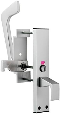 Dzina Disabled Toilet Handle Facility Indicator Bolt Set for Sliding or Hinged Door Lock - Satin Anodised Aluminium Finish