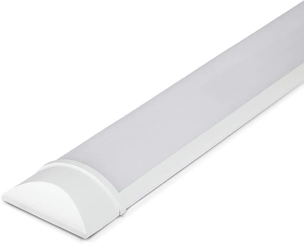LEDBRITE LED Batten Lights 6500k Daylight, IP20 LED Fluorescent Strip Light Fitting for Ceiling of Home & Office, Workshop & Garage Lighting (5FT)