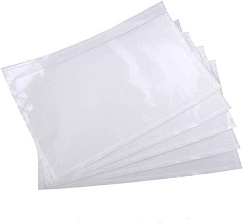 7.5" x 5.5" Clear Adhesive Top Loading Packing List/Shipping Label Envelopes Pouches (1000-Pack)