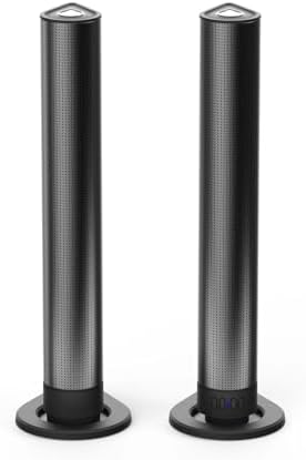 A Pair Bluetooth Tower Speakers with 4 Subwoofers, Hifi Floorstanding Home Speaker with Powerful Bass and Dual Drivers, Type C Charging