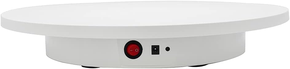 Rotating Display Stand, 16.5''/220lb Photography Turntable Motorized Turntable with Remote speed control for 360 Degree Image, Video, Model, Cake (White)
