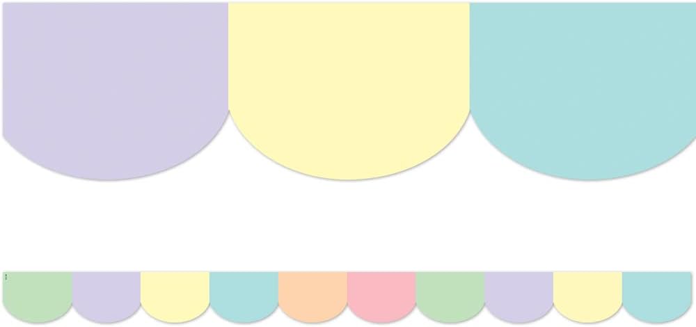 Teacher Created Resources Pastel Pop Scalloped Border Trim, 35 Feet