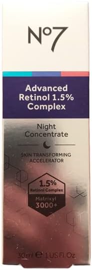 No7 Advanced Retinol 1.5% Complex Night Concentrate Skin Transforming Accelerator 30ml
