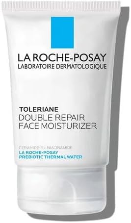 La Roche-Posay Toleriane Double Repair Face Moisturizer 100ml – 48H Hydration, Prebiotic Skincare, Oil-Free, Non-Comedogenic, Fragrance-Free, Ceramide-3 + Niacinamide, Sensitive Skin