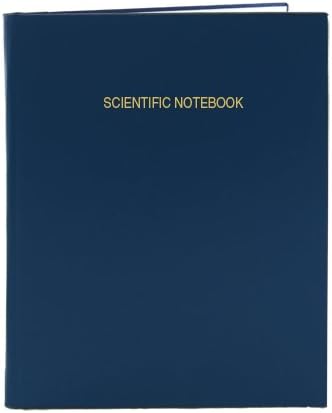 BookFactory Scientific Notebook/Scientific Lab Notebook - 96 Pages (.25'' Grid Format), 8 7/8'' x 11 1/4'', Blue Cover, Section Sewn Hardbound Laboratory Notebook (LIRPE-096-LGR-A-LBT21)