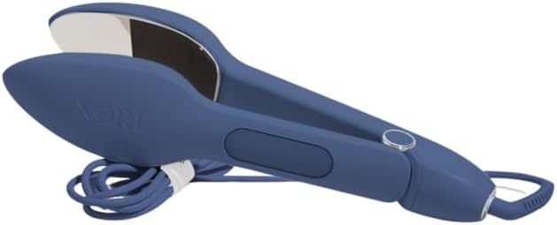 Nori Press Travel Steam Iron - Handheld Iron With Optional Steam Feature - No Ironing Board Required - Easy to Use w/ 6 Fabric Settings - Removes Wrinkles - Navy