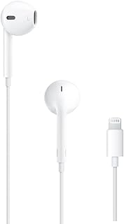 Apple EarPods Headphones with Lightning Connector, Wired Ear Buds for iPhone with Built-in Remote to Control Music, Phone Calls, and Volume