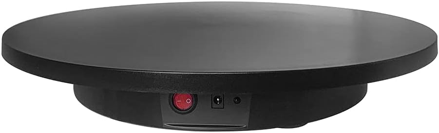 Rotating Display Stand, 16.5''/220lb Photography Turntable Motorized Turntable with Remote speed control for 360 Degree Image, Video, Model, Cake (Black)