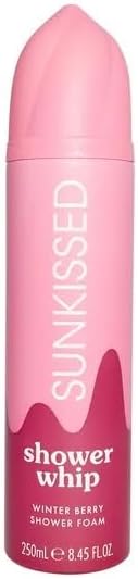 Sunkissed Shower Whip Shower Foam 250ml - Vegan Hydrating Self Care Shower Gel, Luxurious Moisturizing Body Cleanser with Natural Fragrance, Gentle Skincare for Soft (Winted Berry)
