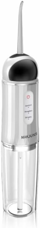 Water-Flosser-Cordless-Teeth-Cleaner MAKJUNS Water Dental Flosser with 3 Modes 4 Jets Rechargeable Dental Oral Irrigator for Home Travel (Premium White)