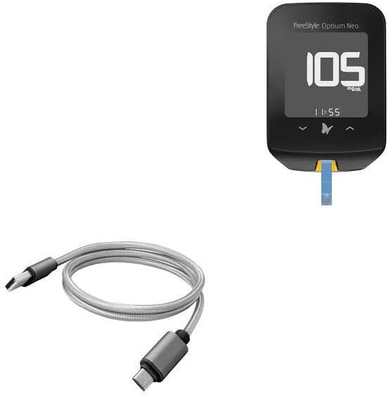 BoxWave Cable Compatible with Freestyle Optium Neo - Micro USB DuraCable, Braided Micro USB Charging Cable - Space Grey