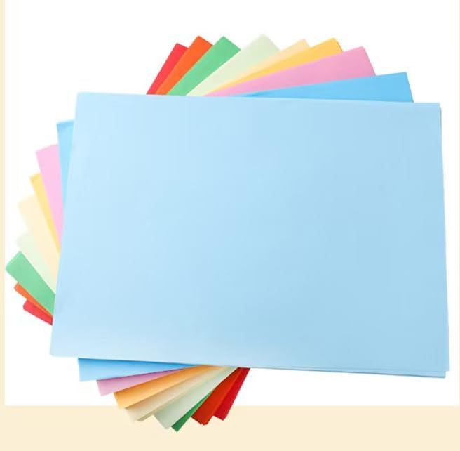Light Blue Copy Print Paper 8.5X11 Inches,100 Sheets Rainbow A4 Printer Paper 70GSM Colored Origami Paper for Cutting DIY Kids Art Craft