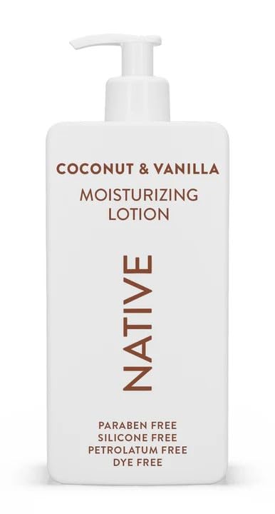 Native Body Lotion Contains Naturally Derived Plant-Based Moisturizers for Women and Men | Restores Dry Skin, Coconut & Vanilla, 16.5 fl oz