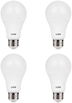 LUNO A19 Dimmable LED Bulb, 11W (75W Equivalent), 1100 Lumens, 4000K (Neutral White), Medium Base (E26),UL & Energy Star (4-Pack)