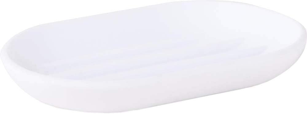 Umbra Touch Dish for Bathroom-Contemporary, Practical Molded Oval Soap Bar Holder for Bath Sink-Nicely Fits Into Amenity Tray-Easy to Clean, Highly Durable, 13 x 9 x 2 cm, White