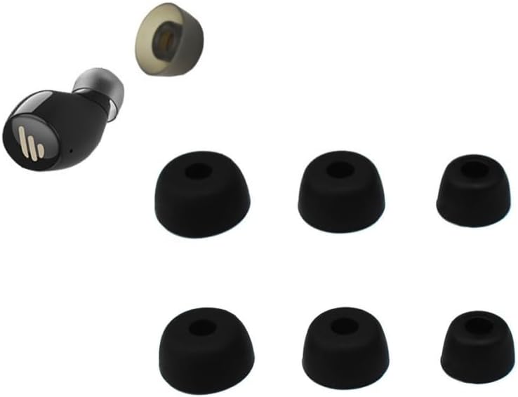 3 Pairs Replacement Eartips for Jabra Elite 75t/ 65t/ Active/Sport Evolve, Silicone Eartips S/M/L, 1.38+1.23+1.02cm Earmuffs