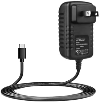 USB-C AC DC Adapter for YaberAuto YA70 21800mAh 80.66Wh Yaber Auto Black LED Flashlight Flash Light Portable Car Jump Starter Power Supply Cord Cable PS Battery Charger Mains PSU