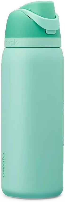 Owala FreeSip Insulated Stainless Steel Water Bottle with Straw, BPA-Free Sports Water Bottle, Great for Travel, 32 Oz, Freeze the Day, Teal