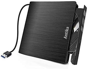 External CD Drive USB 3.0 Portable Slim External DVD Drive CD DVD +/-RW ROM Rewriter Burner Writer/Player for MacBook Pro Laptop/Desktops Win 7/8.1/10