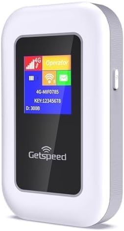 4G LTE WiFi Mobile Hotspot,Portable WiFi Router,No SIM Card Needed,10 Connected Devices,Pocket Worldwide Wireless Network Device for Travel in 110+ Countries