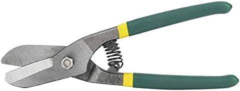 Hyuduo Germany Type Straight Cut Tin Snips, Metal Shears Scissors Cutters Perfect for Cutting Aluminum,Sheet Metal, Leather, Card Board and Plastic(8Inch)