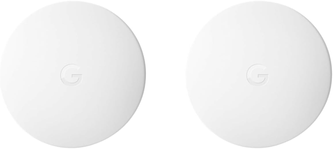 Google Nest Temperature Sensor T5000SF – Smart Remote Sensor for Nest Thermostats, Easy Setup, Room-by-Room Comfort, Wall or Shelf Mount, Works with Nest Thermostat E & 3rd Gen, Pack of 2