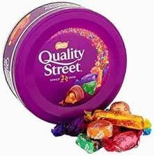 Quality Street Assorted Chocolates, 410g Metal Tin Gift Box (1 Tin x 410g)