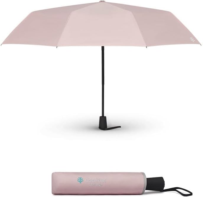 Coolibar Unisex Sanya Compact Umbrella - UPF 50+ Sun Protection - Cabana