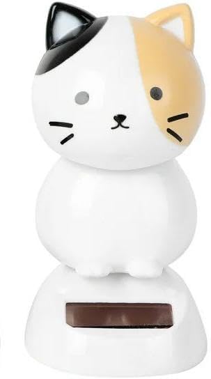 Solar Wobble Figures, Solar Dancing Cat, Bobble Head Cat Ornaments, Innovative Cat Solar Figure Statue Car Dashboard Decorations Ornaments Solar Bobble Head Figures Statues, Bobbleheads and Busts